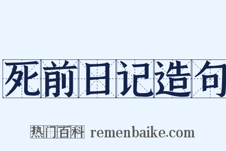 死前日记造句是什么意思的图片